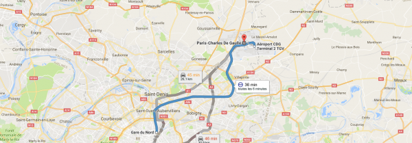 Taxi from Charles de Gaulle to Centra Paris